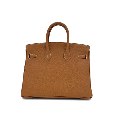 HERMES BIRKIN 25 GOLD TOGO HAND BAG B SHW 90302881 - PURPOSE