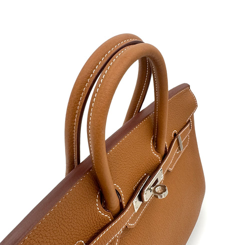 HERMES BIRKIN 25 GOLD TOGO HAND BAG B SHW 90302881 - PURPOSE