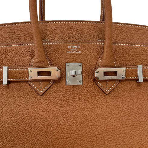 HERMES BIRKIN 25 GOLD TOGO HAND BAG B SHW 90302881 - PURPOSE