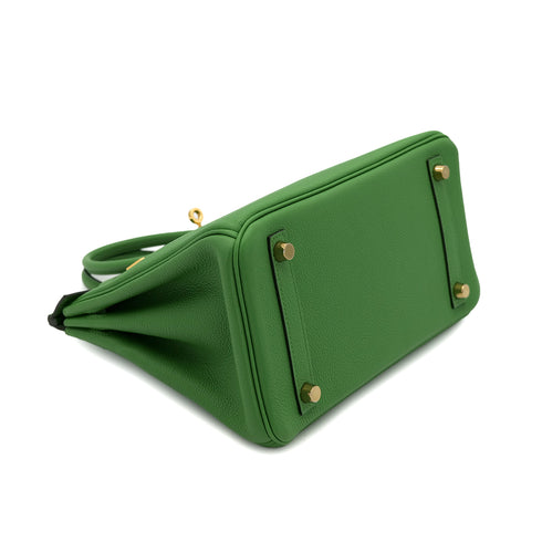 HERMES BIRKIN 25 VERT YUCCA TOGO HAND BAG B GOLD HARDWARE 90302884 - PURPOSE