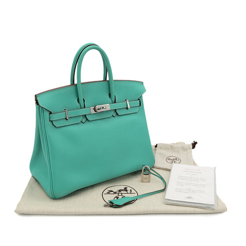 HERMES BIRKIN 25 LAGON SWIFT HAND BAG □L SHW 90302885 - PURPOSE