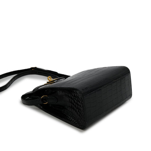 HERMES KELLY SPORTS PM BLACK ALLIGATOR SHOULDER BAG 〇V GHW 90302887 - PURPOSE