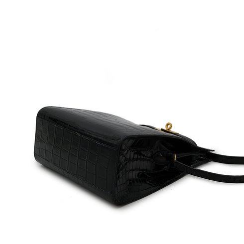 HERMES KELLY SPORTS PM BLACK ALLIGATOR SHOULDER BAG 〇V GHW 90302887 - PURPOSE