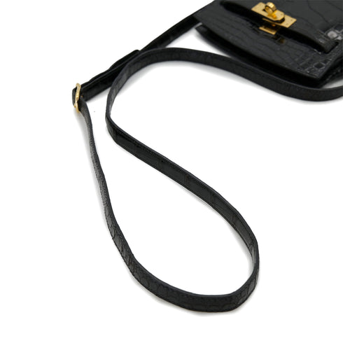HERMES KELLY SPORTS PM BLACK ALLIGATOR SHOULDER BAG 〇V GHW 90302887 - PURPOSE