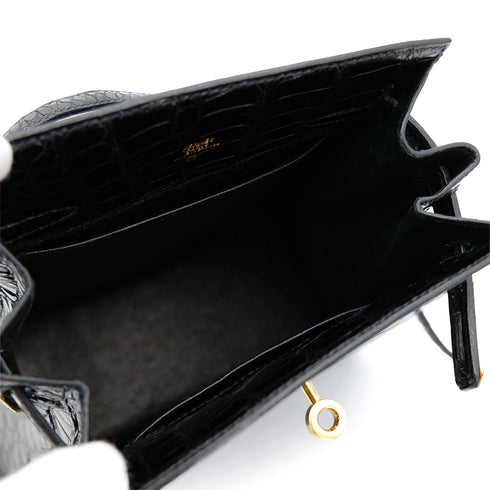 HERMES KELLY SPORTS PM BLACK ALLIGATOR SHOULDER BAG 〇V GHW 90302887 - PURPOSE