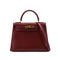HERMES KELLY 28 SELLIER ROUGE H BOX CALF HAND BAG □A GHW 90302889 - PURPOSE