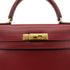 HERMES KELLY 28 SELLIER ROUGE H BOX CALF HAND BAG □A GHW 90302889 - PURPOSE