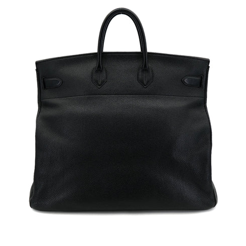 HERMES HAUT A COURROIES 50 BLACK TOGO HAND BAG □H SHW 90302895 - PURPOSE
