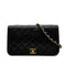 CHANEL VINTAGE FULL FLAP CHAIN SHOULDER BAG BLACK LAMB SKIN 90302899 - PURPOSE