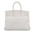 HERMES BIRKIN 35 WHITE TAURILLON CLEMENCE HAND BAG ▢J SHW 90302910 - PURPOSE