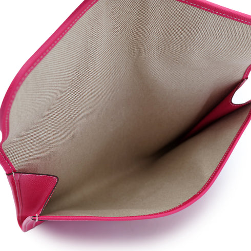 HERMES JIGE GM ROSE TYRIEN VEAU EPSON CLUTCH BAG □Q 90302919 - PURPOSE