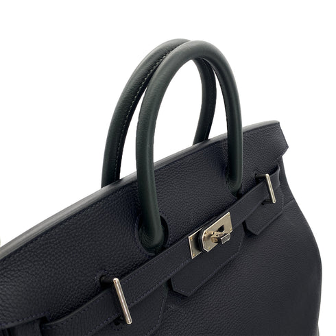 HERMES HAUT A COURROIES 40 CABAN VERT FONCE JAUNE D'OR FEU TOGO HAND BAG B SHW 90302932 - PURPOSE