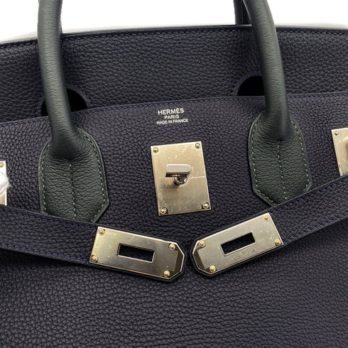 HERMES HAUT A COURROIES 40 CABAN VERT FONCE JAUNE D'OR FEU TOGO HAND BAG B SHW 90302932 - PURPOSE
