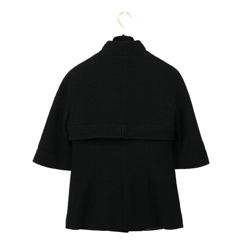 CHANEL BIJOU BUTTON JACKET BLACK WOOL 38 P50 RTW 90302934