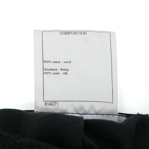 CHANEL BIJOU BUTTON JACKET BLACK WOOL 38 P50 RTW 90302934