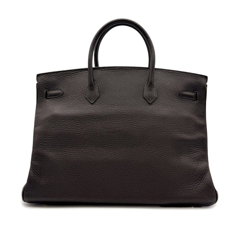 HERMES BIRKIN 40 CHOCOLAT TAURILLON CLEMENCE HAND BAG □F GHW 90302936 - PURPOSE