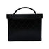 CHANEL VINTAGE BICOLORE 2WAY VANITY HAND SHOULDER BAG BLACK LAMB SKIN 90302941