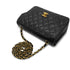 CHANEL VINTAGE MATELASSE HALF MOON CHAIN SHOULDER BAG BLACK LAMB SKIN 90302993 - PURPOSE