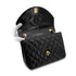CHANEL VINTAGE MATELASSE HALF MOON CHAIN SHOULDER BAG BLACK LAMB SKIN 90302993 - PURPOSE