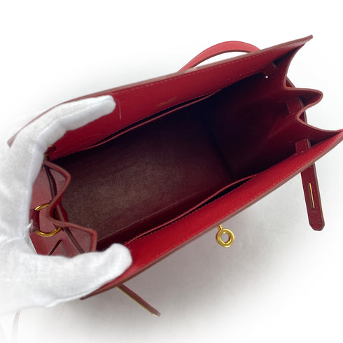 HERMES KELLY SPORTS MM ROUGE VIF COUCHEVEL SHOULDER BAG □C GHW 90302999 - PURPOSE