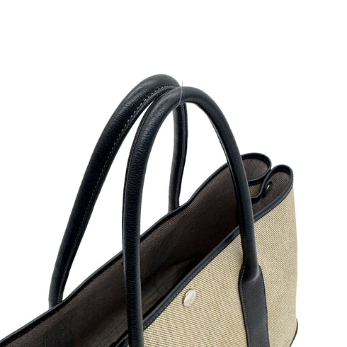 HERMES GARDEN PARTY 36 PM ECRU BLACK TOILE H TOTE BAG □N 90303000 - PURPOSE