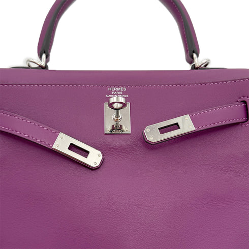 HERMES KELLY 25 RETOURNE ANEMONE VEAU SWIFT HAND SHOULDER BAG Y SHW 90303002 - PURPOSE