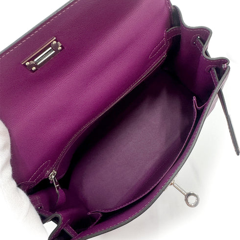 HERMES KELLY 25 RETOURNE ANEMONE VEAU SWIFT HAND SHOULDER BAG Y SHW 90303002 - PURPOSE