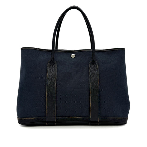 HERMES GARDEN PARTY 36 PM DENIM FONCE TOTE BAG □P 90303005 - PURPOSE