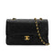 CHANEL VINTAGE CLASSIC FLAP MEDIUM CHAIN SHOULDER BAG BLACK LAMB SKIN 90303006 - PURPOSE