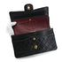CHANEL VINTAGE CLASSIC FLAP MEDIUM CHAIN SHOULDER BAG BLACK LAMB SKIN 90303006 - PURPOSE
