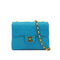 CHANEL VINTAGE MINI SQUARE 17 BIJOU CHAIN SHOULDER BAG BLUE LAMB SKIN 90303008 - PURPOSE