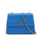 CHANEL VINTAGE MATELASSE TRAPEZOID CHAIN SHOULDER BAG BLUE LAMB SKIN 90303009 - PURPOSE