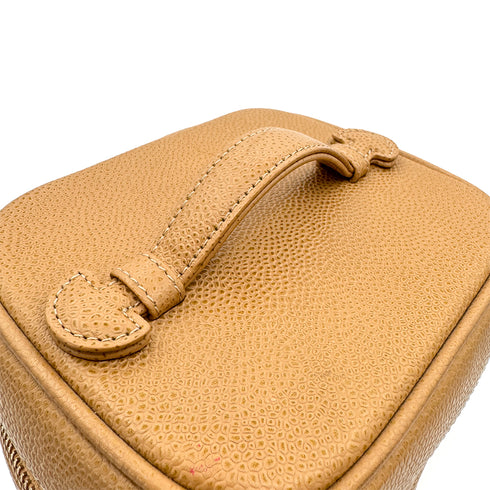 CHANEL VINTAGE VANITY HAND BAG BEIGE CAVIAR SKIN 90303018