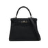 HERMES KELLY 25 RETOURNE BLACK TOGO HAND SHOULDER BAG D SHW 90303025 - PURPOSE