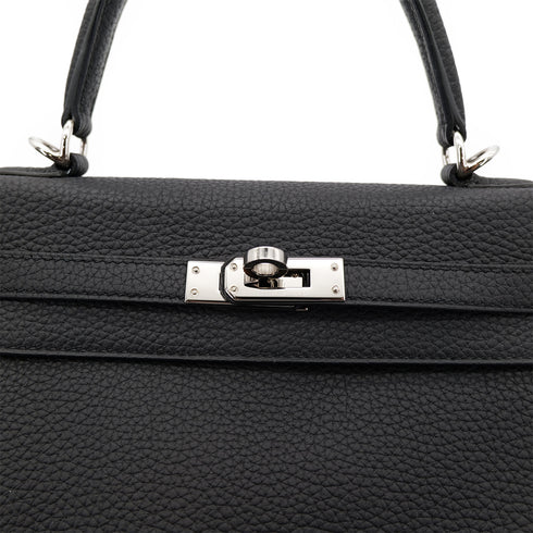 HERMES KELLY 25 RETOURNE BLACK TOGO HAND SHOULDER BAG D SHW 90303025 - PURPOSE