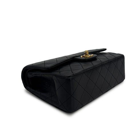 CHANEL VINTAGE CLASSIC FLAP SMALL CHAIN SHOULDER BAG BLACK LAMB SKIN 90303070 - PURPOSE