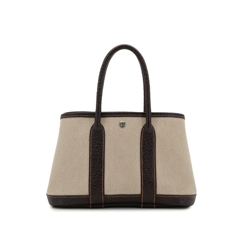 HERMES GARDEN PARTY TTPM MARON TOILE H BUFFLE SKIPPER HAND BAG □H 90303071 - PURPOSE