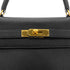HERMES KELLY 32 RETOURNE BLACK TOGO HAND SHOULDER BAG □C GHW 90303072 - PURPOSE
