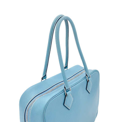 HERMES PLUME 28 BLUE JEAN VEAU EPSOM HAND BAG □I SHW 90303074 - PURPOSE