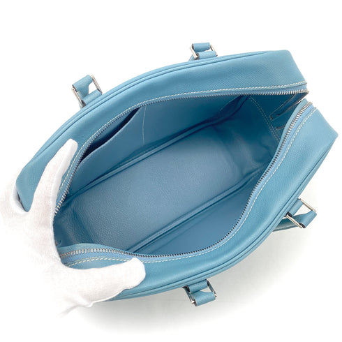 HERMES PLUME 28 BLUE JEAN VEAU EPSOM HAND BAG □I SHW 90303074 - PURPOSE
