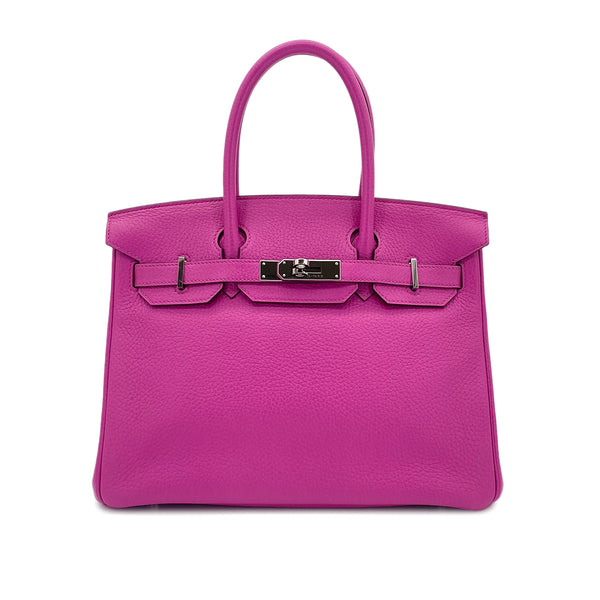 HERMES BIRKIN 30 MAGNOLIA TAURILLON CLEMENCE HAND BAG C SHW 90303312