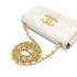 CHANEL VINTAGE MINI MATELASSE BIG COCO CHAIN SHOULDER BAG WHITE LAMB SKIN 90303314 - PURPOSE