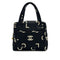 CHANEL VINTAGE MATELASSE LOGO HAND BAG BLACK WHITE CANVAS 90303315 - PURPOSE