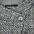 CHANEL CAMELLIA COCO BUTTON TWEED JACKET GRAY NYLON 50 P51 RTW 90303319