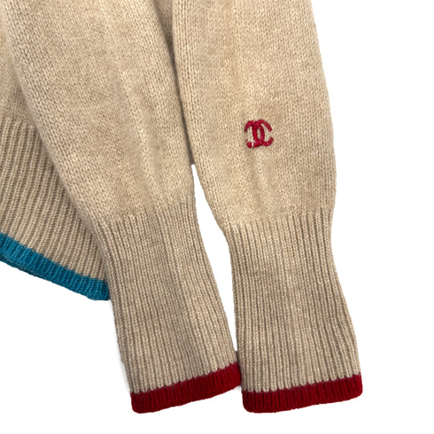 CHANEL VINTAGE COCOMARK KNIT TOPS BEIGE CACHEMIRE RTW 90303320