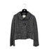 CHANEL VINTAGE COCO BUTTON TWEED JACKET BLACK GRAY RAYON 38 RTW 90303323