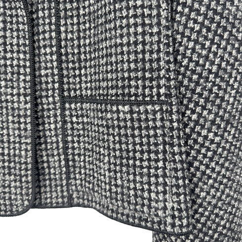 CHANEL VINTAGE COCO BUTTON TWEED JACKET BLACK GRAY RAYON 38 RTW 90303323