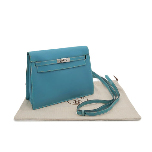 HERMES KELLY DANCE BLUE JEAN VEAU SWIFT SHOULDER BAG □K SHW 90303483 - PURPOSE