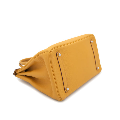 HERMES BIRKIN 35 JAUNE AMBER TOGO HAND BAG A PHW 90303484 - PURPOSE
