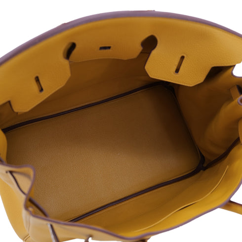 HERMES BIRKIN 35 JAUNE AMBER TOGO HAND BAG A PHW 90303484 - PURPOSE